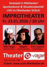 Filmplakat Live am 23.01.2026 im SCALA Filmtheater: Improtheater Q-rage